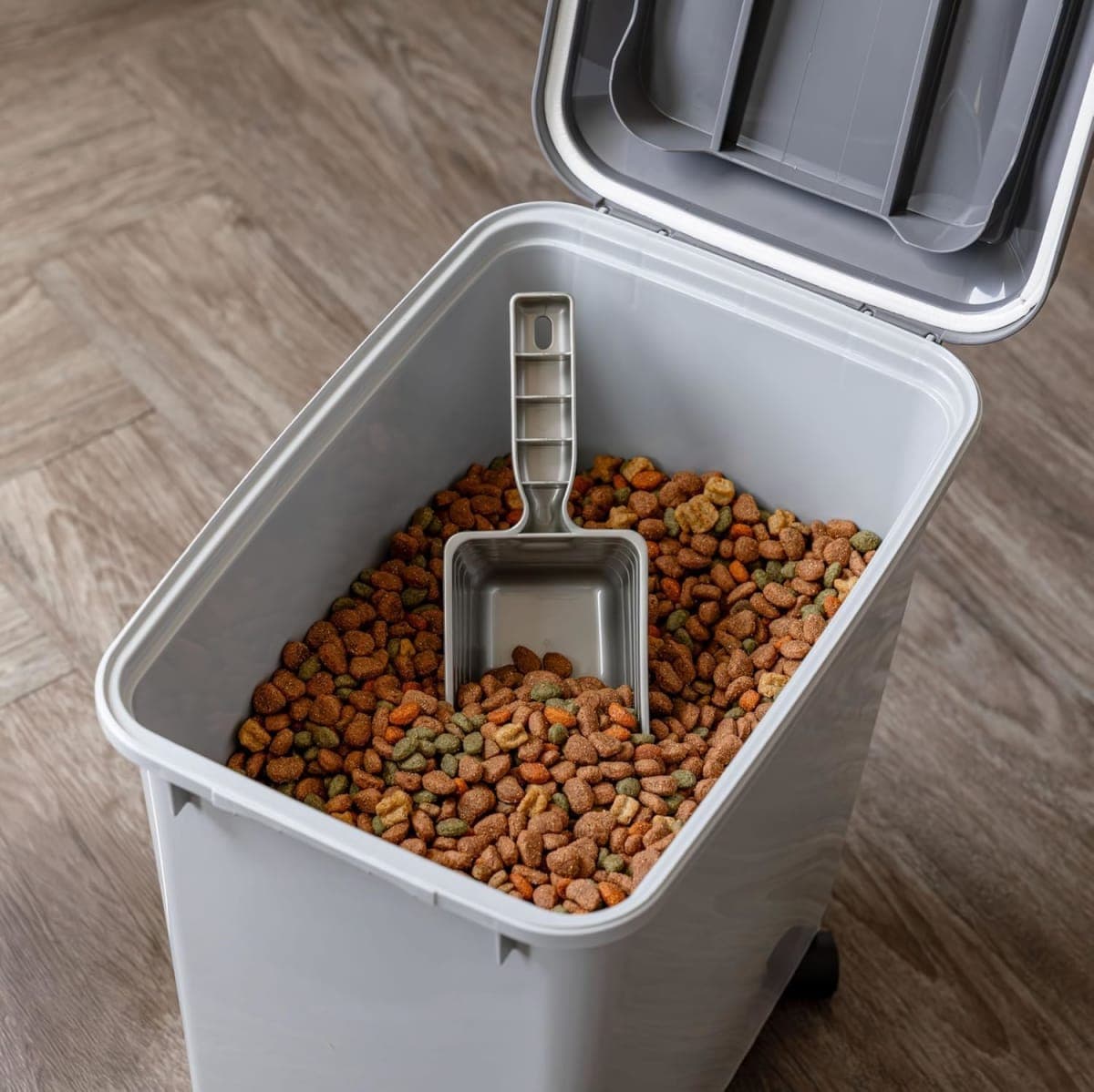 IRIS USA Dog Food Storage Container, 2-Pack, Up to 30 lbs, Gray/Dark Gray thumbnail 5