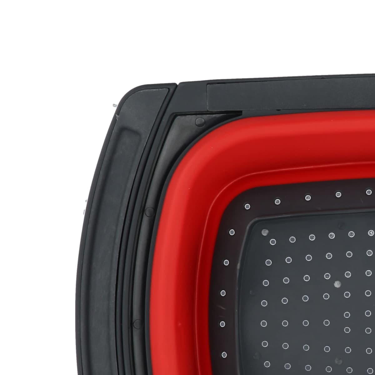 Jauarta Folding Drain Basket WearResistant Nonslip Bottom, Convenient for Washing and Draining, 18-19.4oz (Red) thumbnail 2