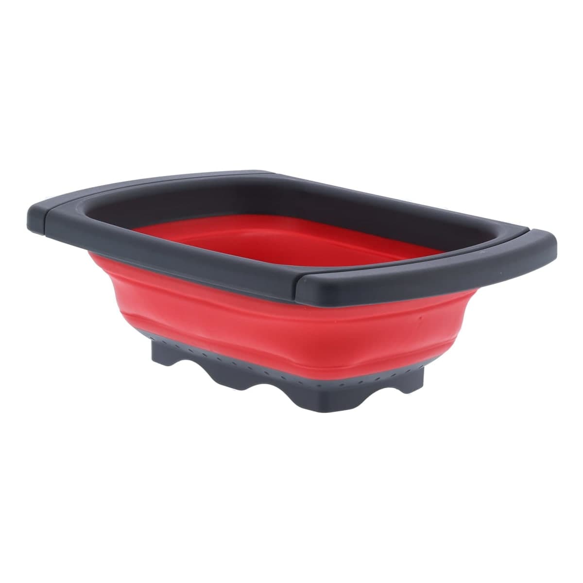 Jauarta Folding Drain Basket WearResistant Nonslip Bottom, Convenient for Washing and Draining, 18-19.4oz (Red) thumbnail 3