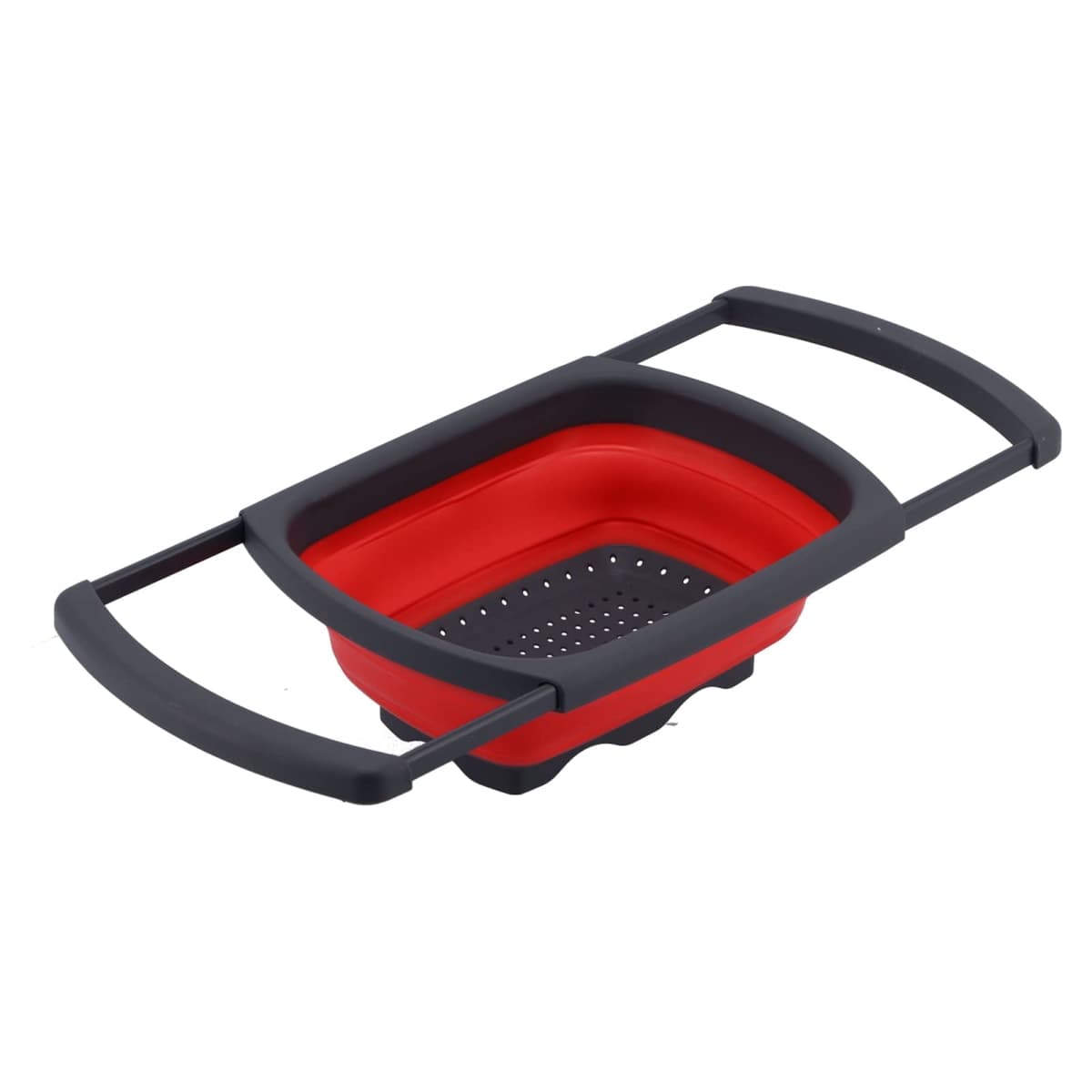 Jauarta Folding Drain Basket WearResistant Nonslip Bottom, Convenient for Washing and Draining, 18-19.4oz (Red) thumbnail 4
