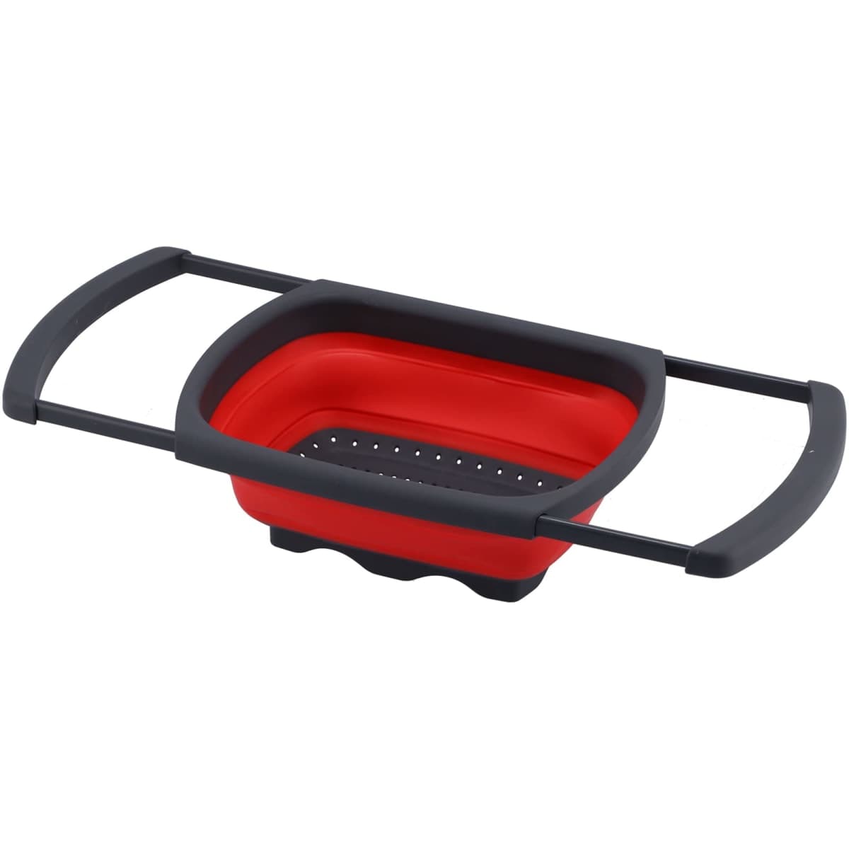 Jauarta Folding Drain Basket WearResistant Nonslip Bottom, Convenient for Washing and Draining, 18-19.4oz (Red) thumbnail 5