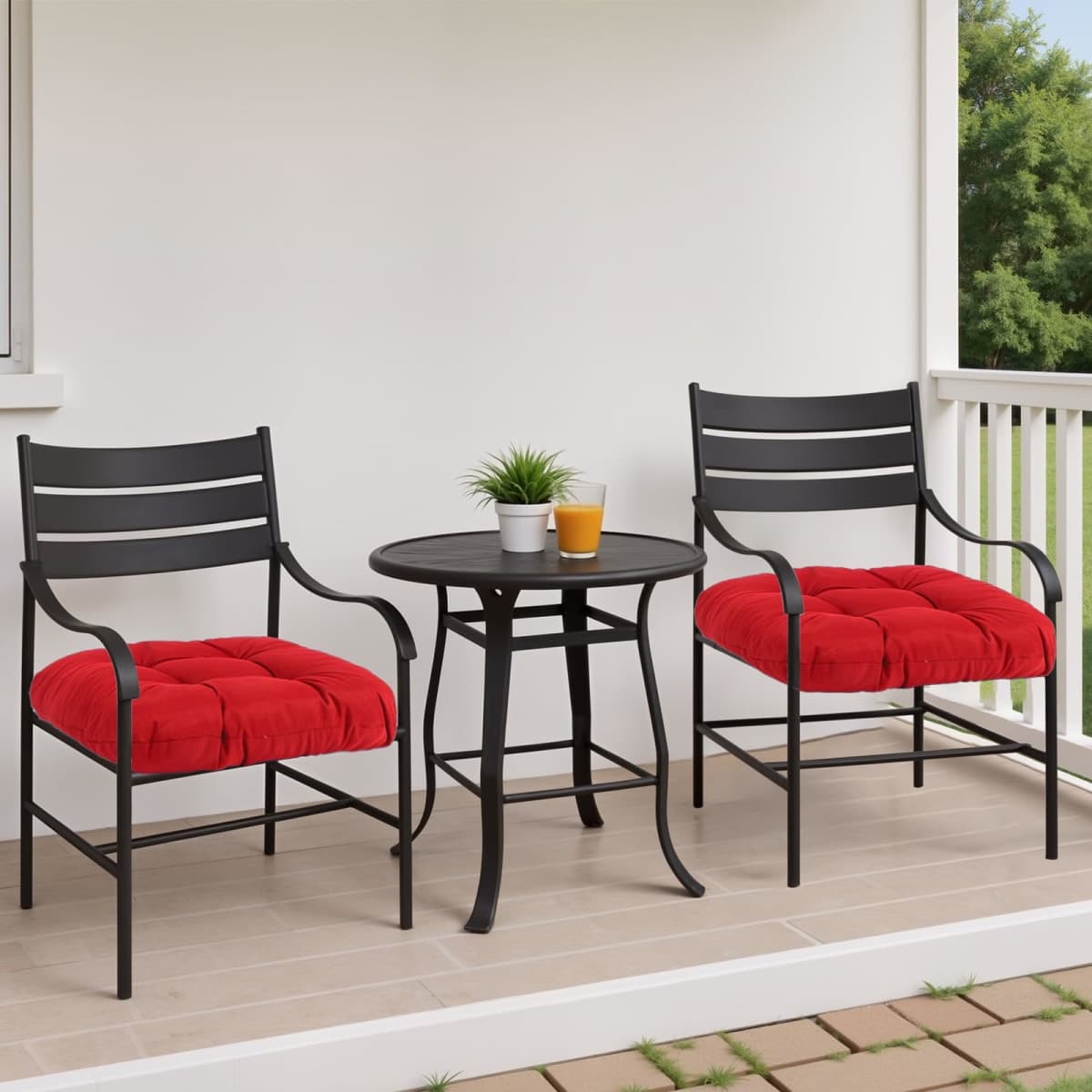 MTMR 2Pcs Outdoor Chair Cushions, Patio Furniture Seat Pads, Waterproof thumbnail 2