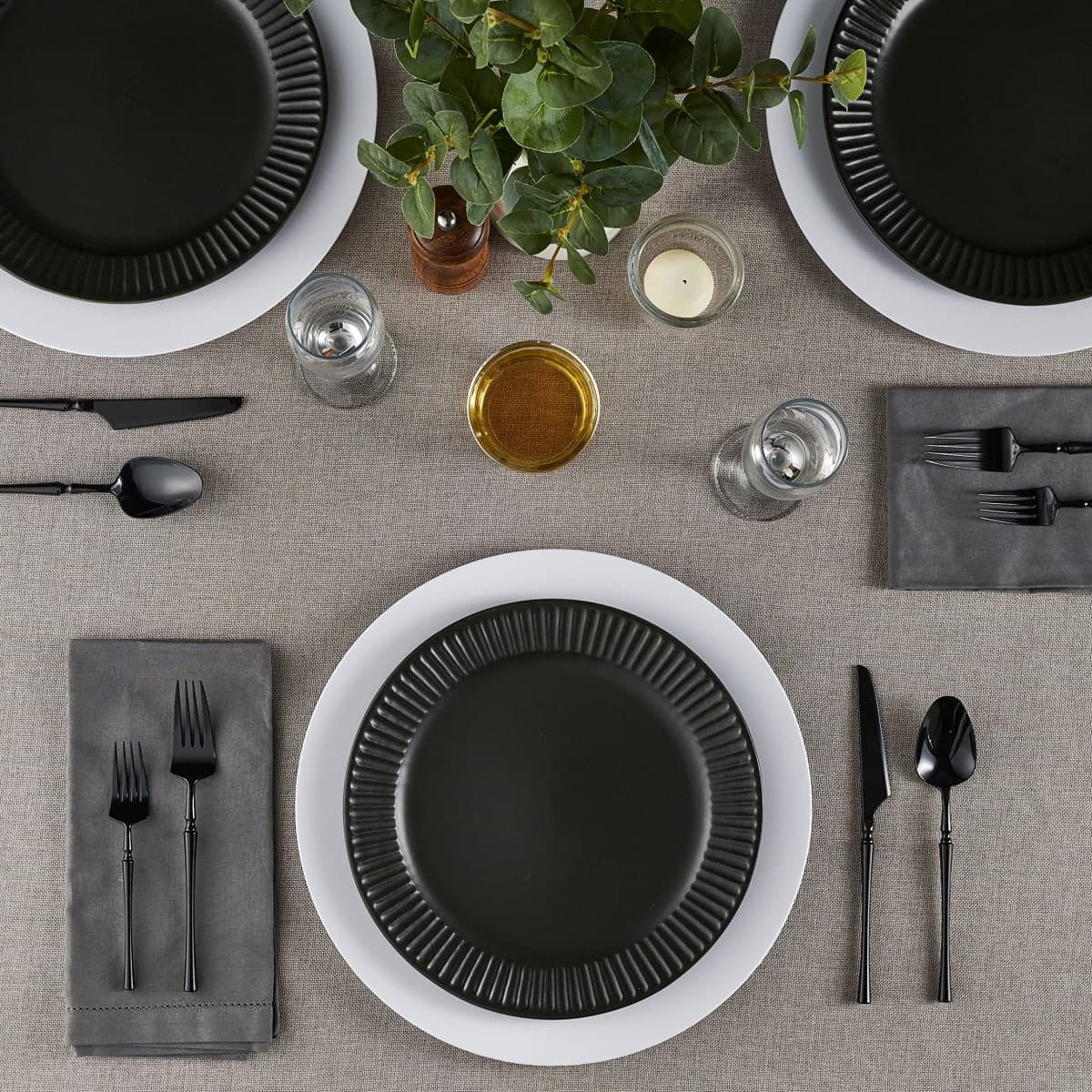 ELEGANT DISPOSABLES 13'' Party Chargers Large Plates & Platters Great for Elegant Party's Weddings Tableware Great for Serving dish (White, 12) thumbnail 2