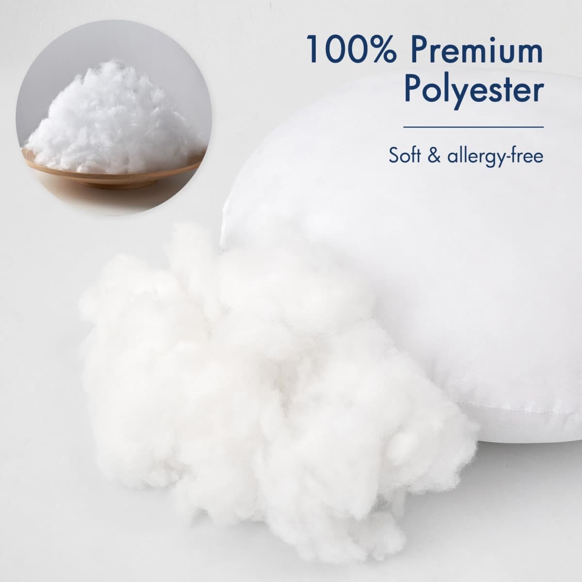 MIULEE 24 Inch Round Throw Pillows Hypoallergenic Pillow Insert Form Stuffer Sham for Decorative Cushion Bed Couch Sofa Gift Wedding thumbnail 3