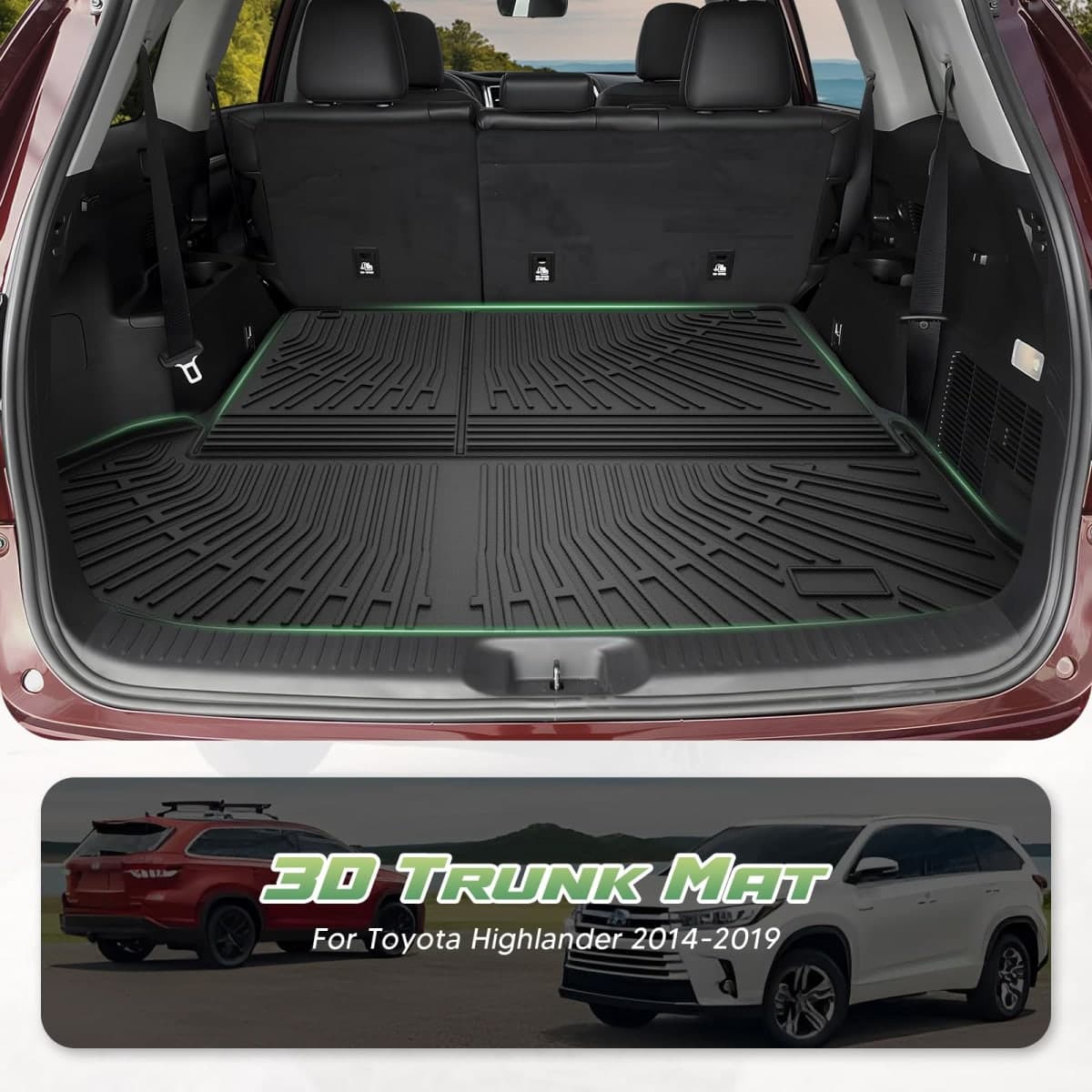 Cartist Cargo Liner for Toyota Highlander 2014-2019, All Weather Cargo Mats for Highlander Accessories, Heavy Duty TPE Trunk Mat, Car Accessories thumbnail 2