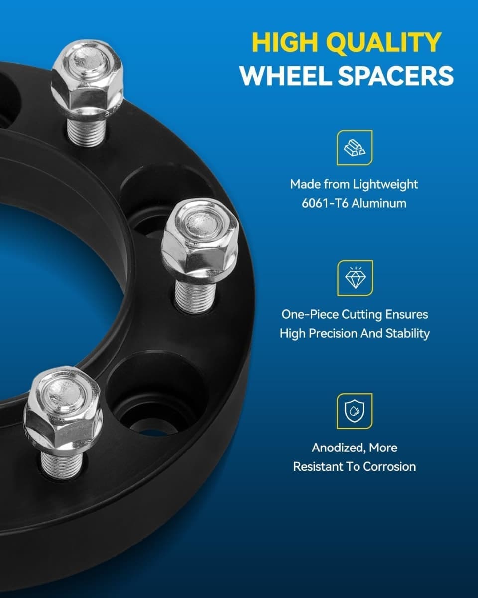 PHILTOP 5x4.5 to 5x5 Wheel Adapters 2 inch Compatible with Explorer,5x114.3mm to 5x127mm Hub Centric Adapter with 71.5mm Hub Bore 1/2"x20 Studs, fit for Edge, Ranger, Mustang, Liberty, Wrangler, 4pcs thumbnail 5