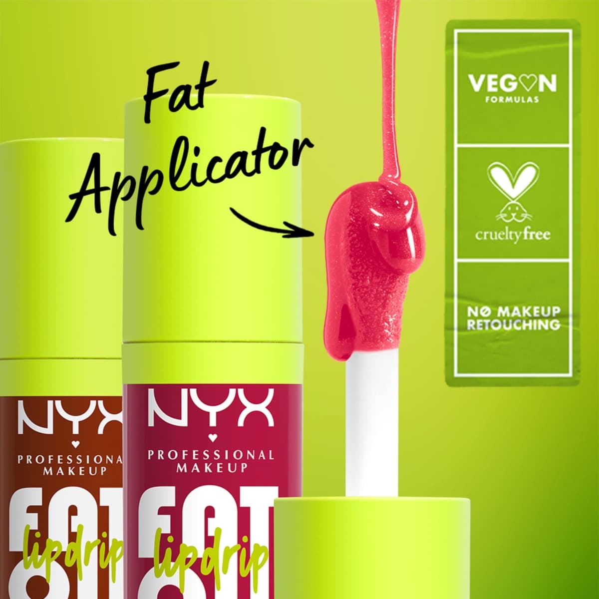NYX Professional Makeup Lip Gloss, High Shine, Non-Sticky FInish, 12 Hours Hydrating, Fat Applicator, With Squalane, Raspberry and Cloudberry Oils, Fat Oil Lip Drip, Shade: SCROLLIN (Brown) thumbnail 5