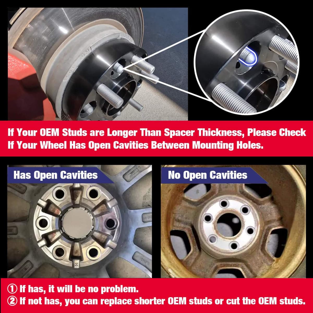 KSP 6X5.5 Wheel Spacers for Silverado Sierra 1.5"(38mm）Real Forged Spacers with 78.1mm Hub Bore M14x1.5 Studs fit for Tahoe Avalanche Express Suburban Sierra Yukon thumbnail 2