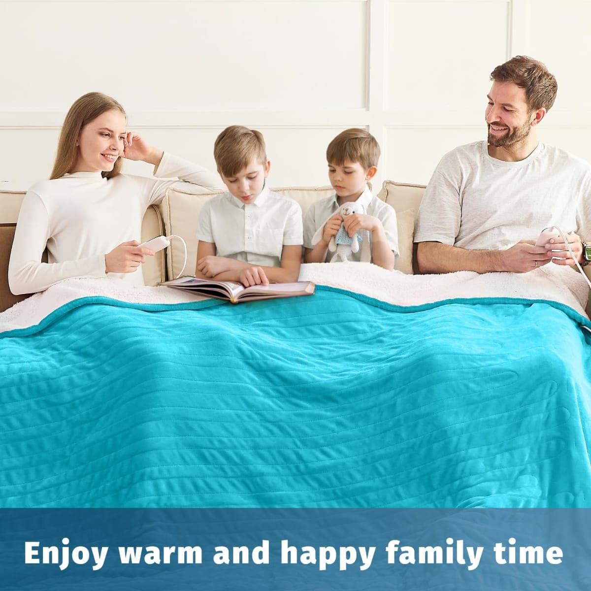 Heated Electric Blanket Queen Size - 84" x 90" Heating Blanket with Dual Control, 10 Heating Levels & 8 Hours Auto Off, Soft Warm Flannel Blanket, Christmas Birthday Gifts for Senior Grandma thumbnail 4