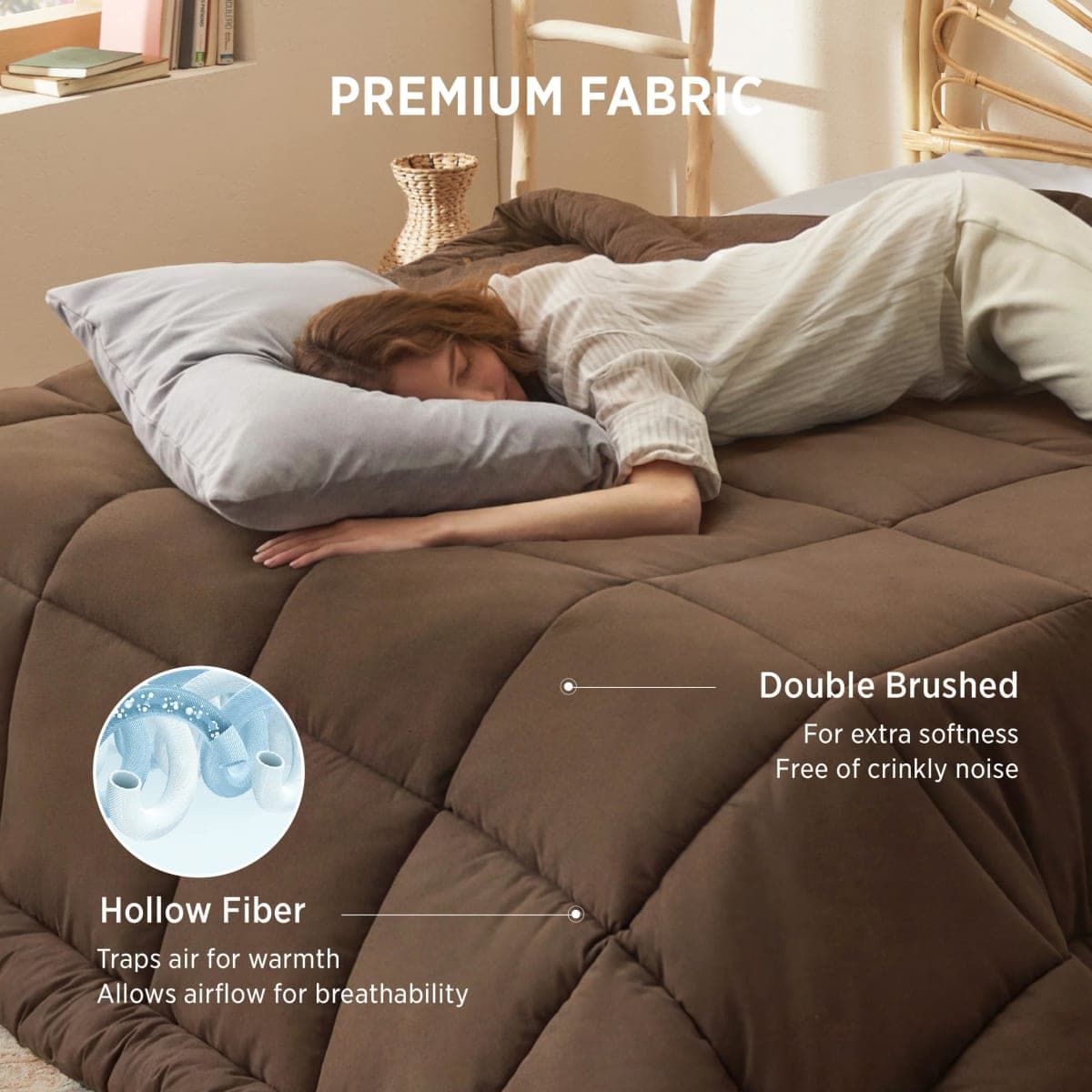 Bedsure Comforter Duvet Insert, Quilted Bedding Blanket, Oeko-TEX thumbnail 4