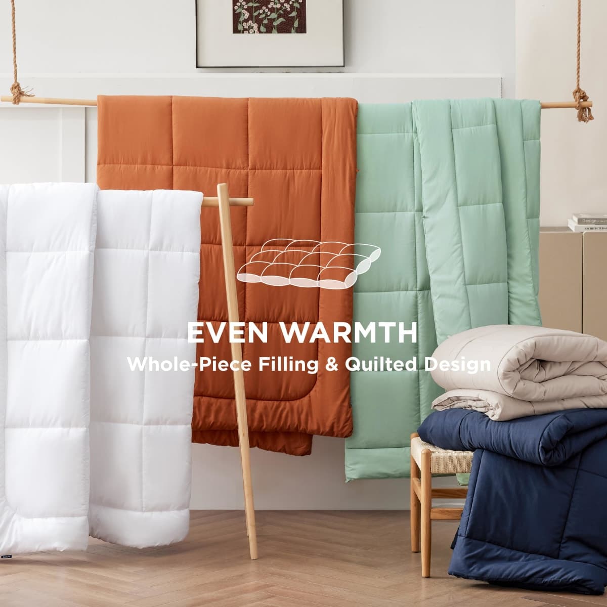 Bedsure Comforter Duvet Insert, Quilted Bedding Blanket, Oeko-TEX thumbnail 5