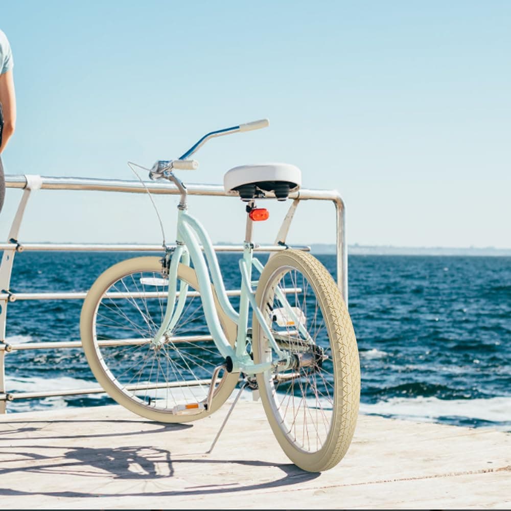 26x2.125 Cruiser Beach Bike Tires and Tubes Cream (26x2.125, Cream-2 Tires 2 Tubes) thumbnail 5