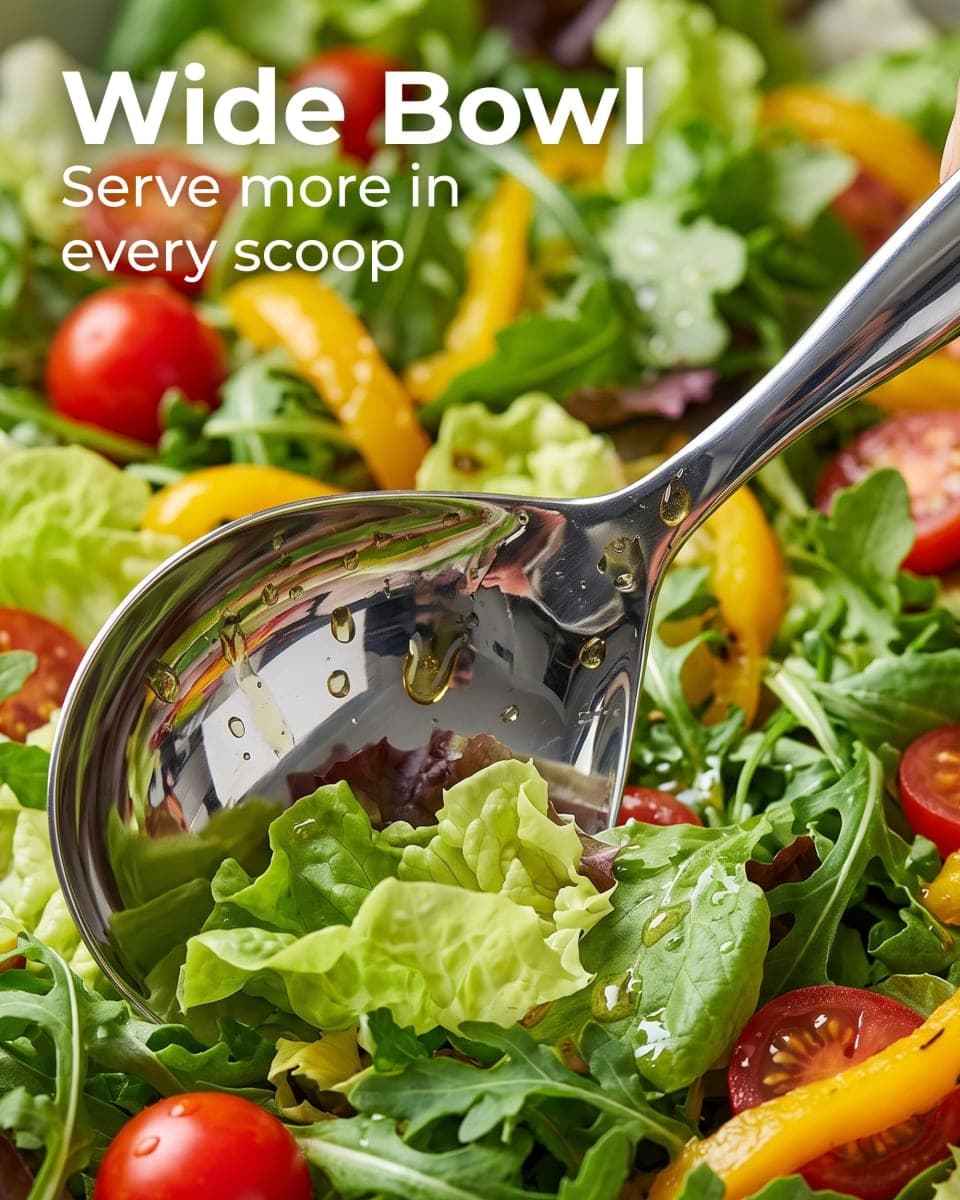 Zulay Kitchen 11.5 inch Stainless Steel Serving Spoon - Solid One-Piece Cooking Spoon with Comfortable Handle - Multipurpose Kitchen Spoon for Serving, Cooking, Mixing thumbnail 5