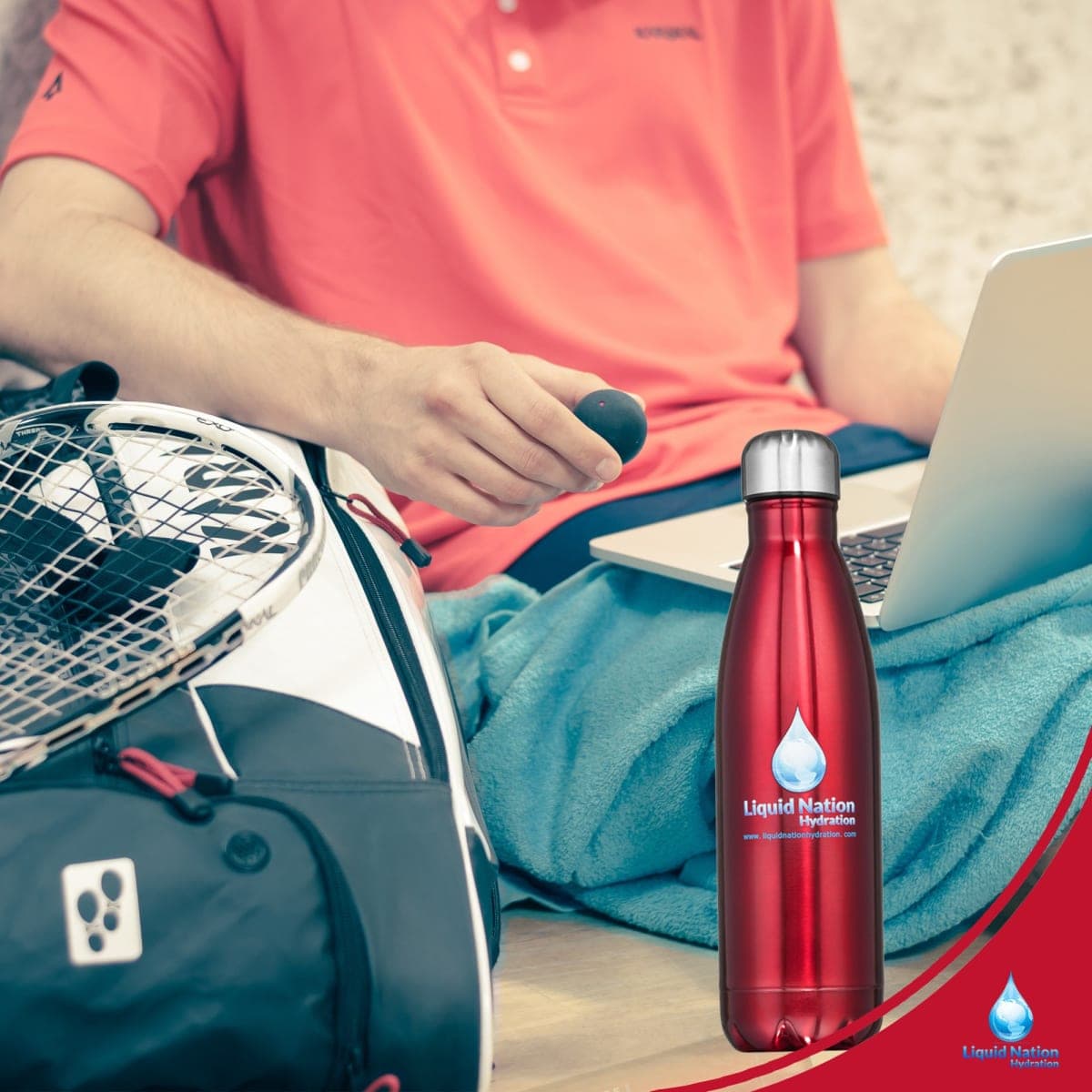 Insulated Cold/Hot Drip Free Stainless Steel Water Bottle 16 oz. by Liquid Nation Hydration thumbnail 5