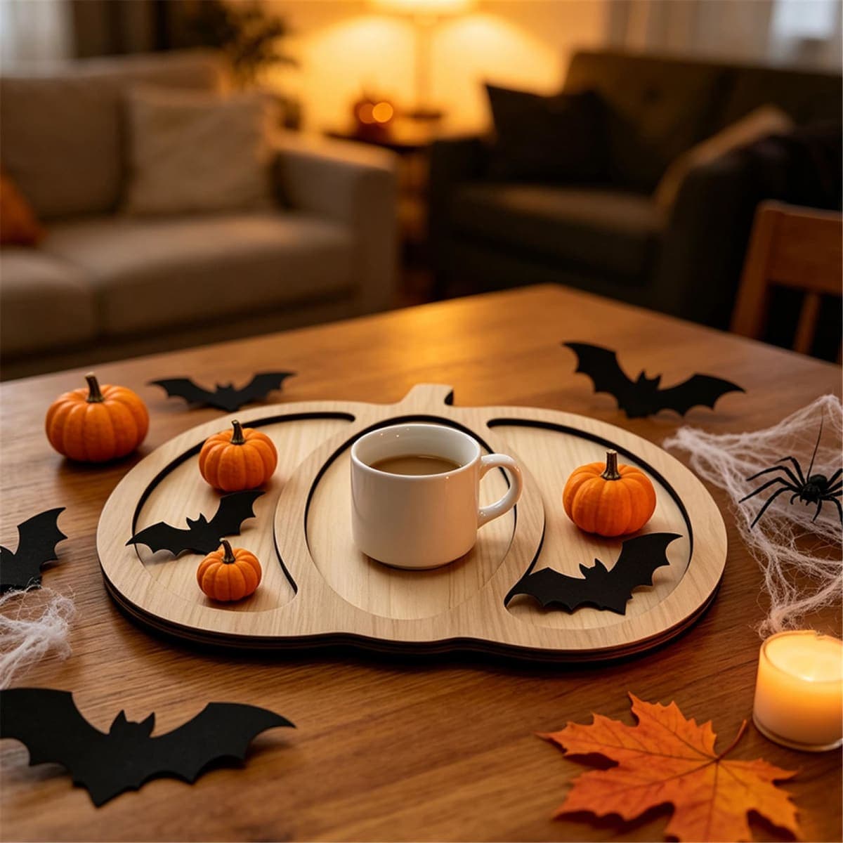 Seasonal Halloween Tabletop Organizer Tray Wood, SCM3212 4 thumbnail 5