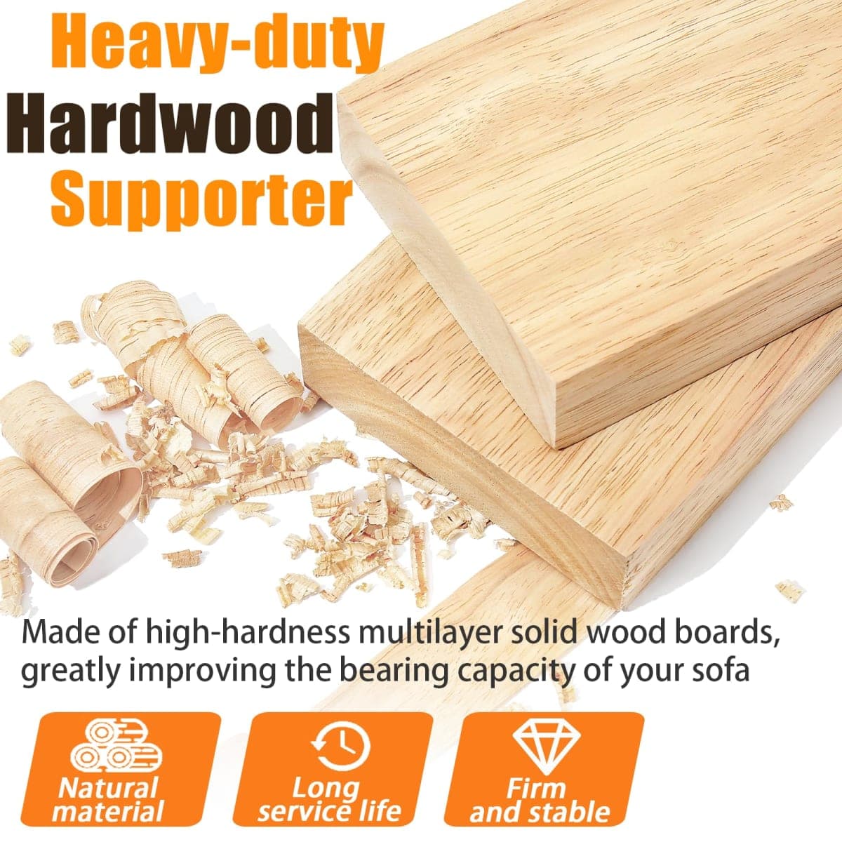 LAVEVE Heavy Duty Couch Cushion Support Board for Sagging Sofa, 24''x72'' Extra Thick Solid Wood Under Couch Insert with Anti-Slip Dots, Repair Sagging Spring Sofa and Replace Worn Cushions thumbnail 2
