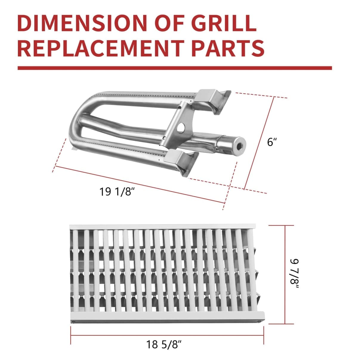 Terefour Grill Parts Replacement for DCS Grill Parts 27DBQR, BGA36-BQARL/BQARN, BGA48-BQARL/BQARN, Ceramic Rod Complete Radiant Tray BBQ Gas Grill for DCS Grill Parts, Grill Heat Plates Shield thumbnail 2