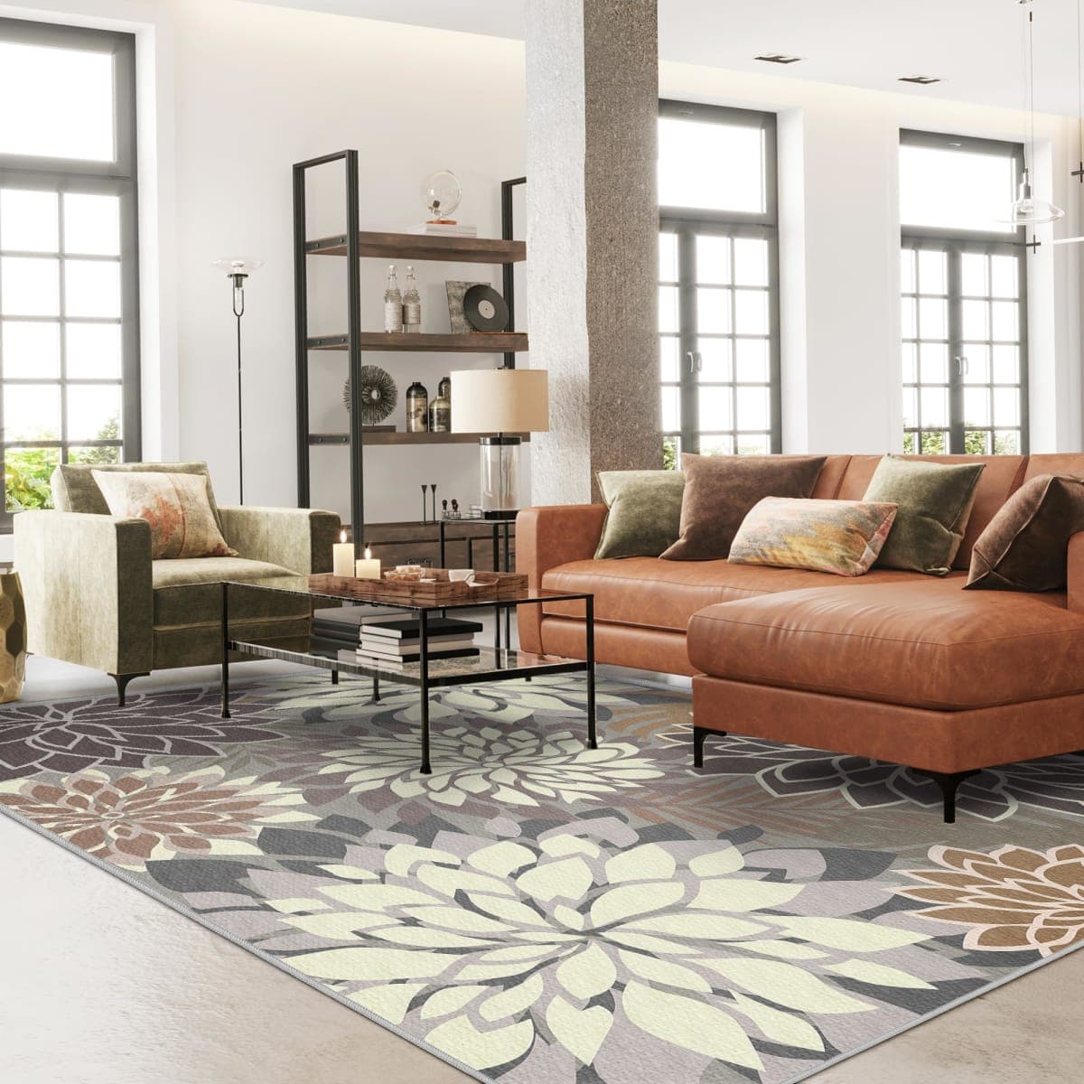 Arenarug Outdoor Rug Waterproof, Washable Patio Rug for Deck, 6x9, Taupe thumbnail 2