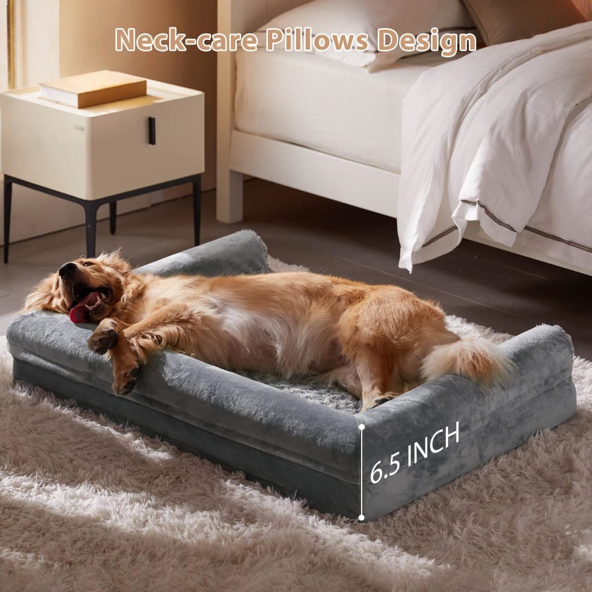 BFPETHOME Orthopedic Washable Large Dog Bed for Senior Dog Comfy Sleep thumbnail 2