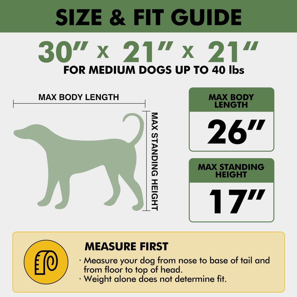 Veraste 30 x 21 x 21 in 4-Door Collapsible Soft-Sided Mesh Dog Crate, Green thumbnail 2