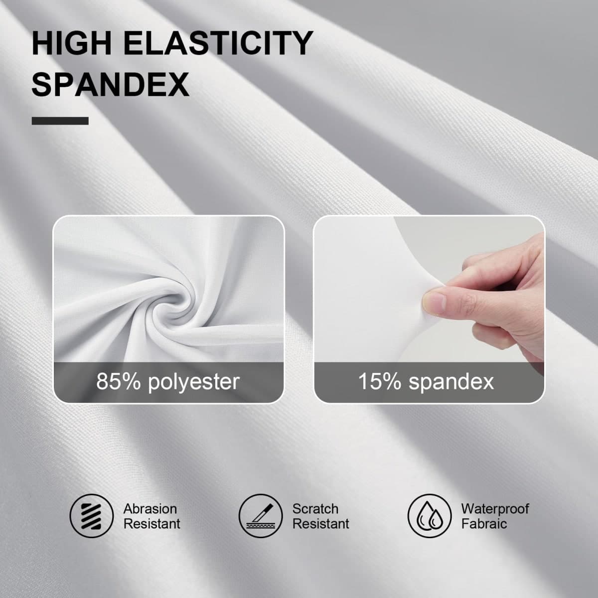 Trlyc White Spandex Chair Covers 100 Pcs for Wedding Party thumbnail 2