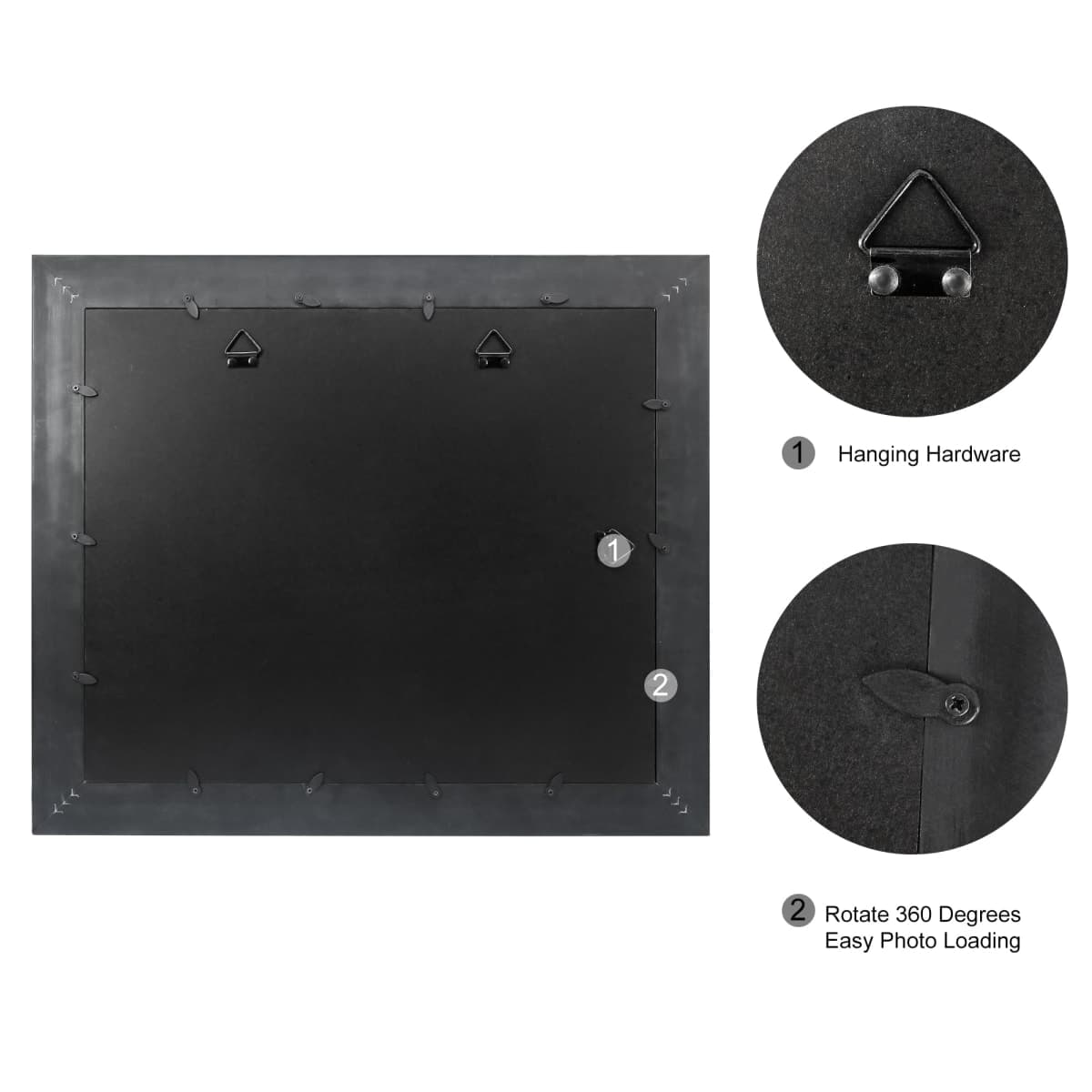 GMFrames 11x14 Diploma Degree Frame with Mat or Display 15x18 Certificates without Mat,Solid Wood,Black Finish with Intricate Black Rope Detail,UV Protection Acrylic thumbnail 5