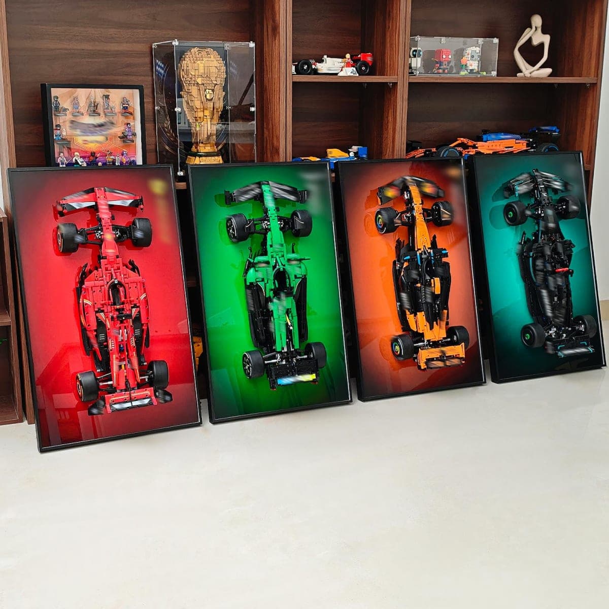 WETCEAOM Display Wallboard Compatible with Lego Technic SF-24 Model Car 42207, Wall Display Frame Compatible with Lego Car Wall Mount Lovers, Only Wall Frame(19.7x31.5in) thumbnail 2