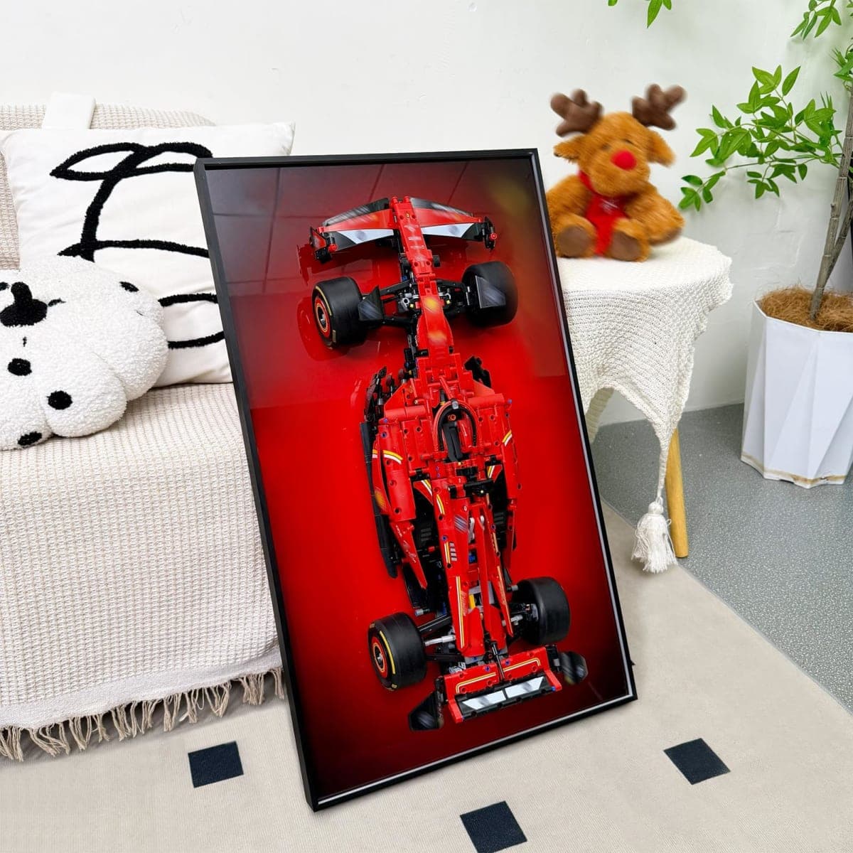 WETCEAOM Display Wallboard Compatible with Lego Technic SF-24 Model Car 42207, Wall Display Frame Compatible with Lego Car Wall Mount Lovers, Only Wall Frame(19.7x31.5in) thumbnail 4