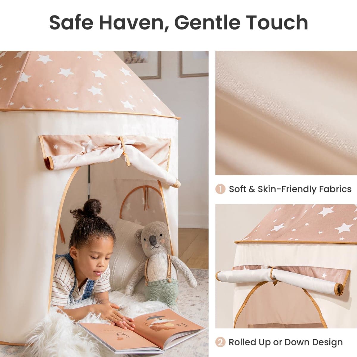 Tiny Land Kids Play Tent with Tunnel, Pop-Up Tent & Ball Pit for Toddlers thumbnail 4