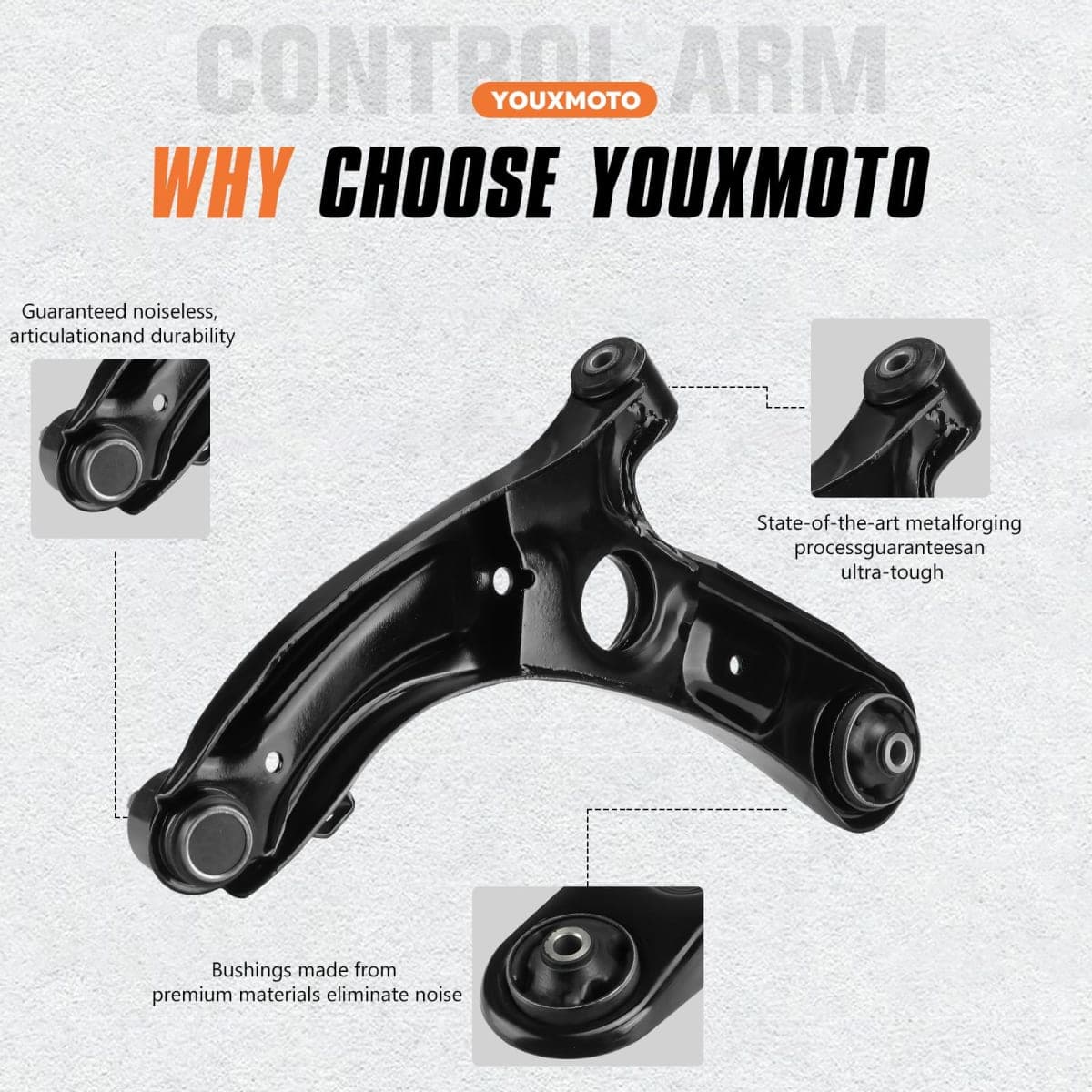 2PCS Front Lower Control Arms Suspension Kits for Hyundai Elantra 2011-2016, Elantra Coupe 2013-2014, Elantra Gt 2013-2017, Veloster 2012-2017 thumbnail 4