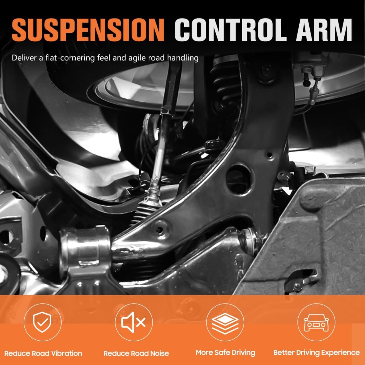 2PCS Front Lower Control Arms Suspension Kits for Hyundai Elantra 2011-2016, Elantra Coupe 2013-2014, Elantra Gt 2013-2017, Veloster 2012-2017 thumbnail 5