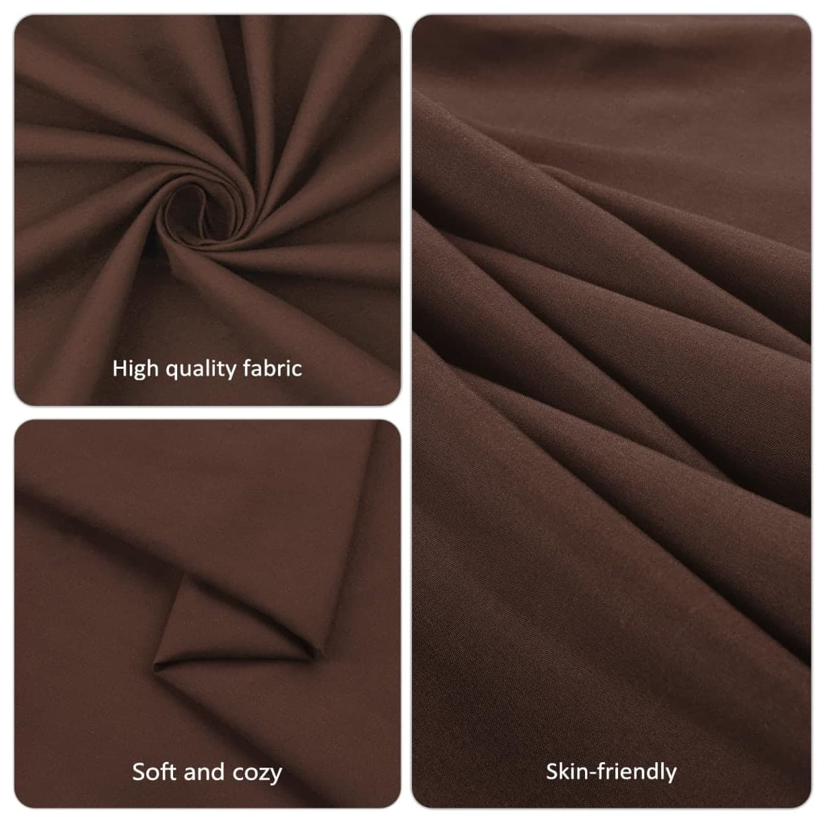 pepmily 8 Pack 60 x 126 Inch Brown Tablecloth for 8 Foot Rectangle Tables thumbnail 4