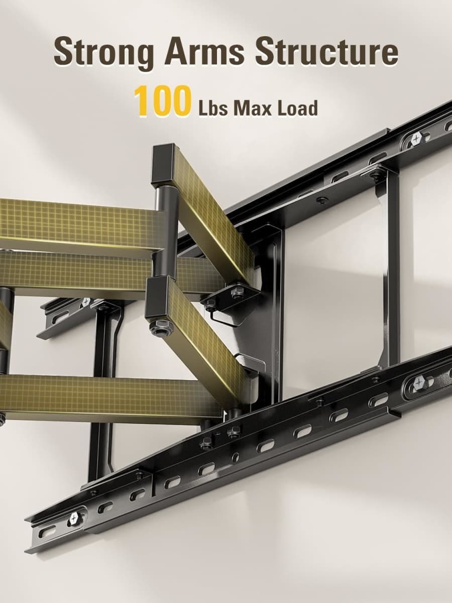 Mounting Dream TV Wall Mounts TV Bracket for Most 42-70 Inch TVs, UL Listed Premium TV Mount Full Motion with Articulating Arms, Max VESA 600x400mm and 100LBS, Fits 16", 18", 24" Studs, MD2296-24K thumbnail 2