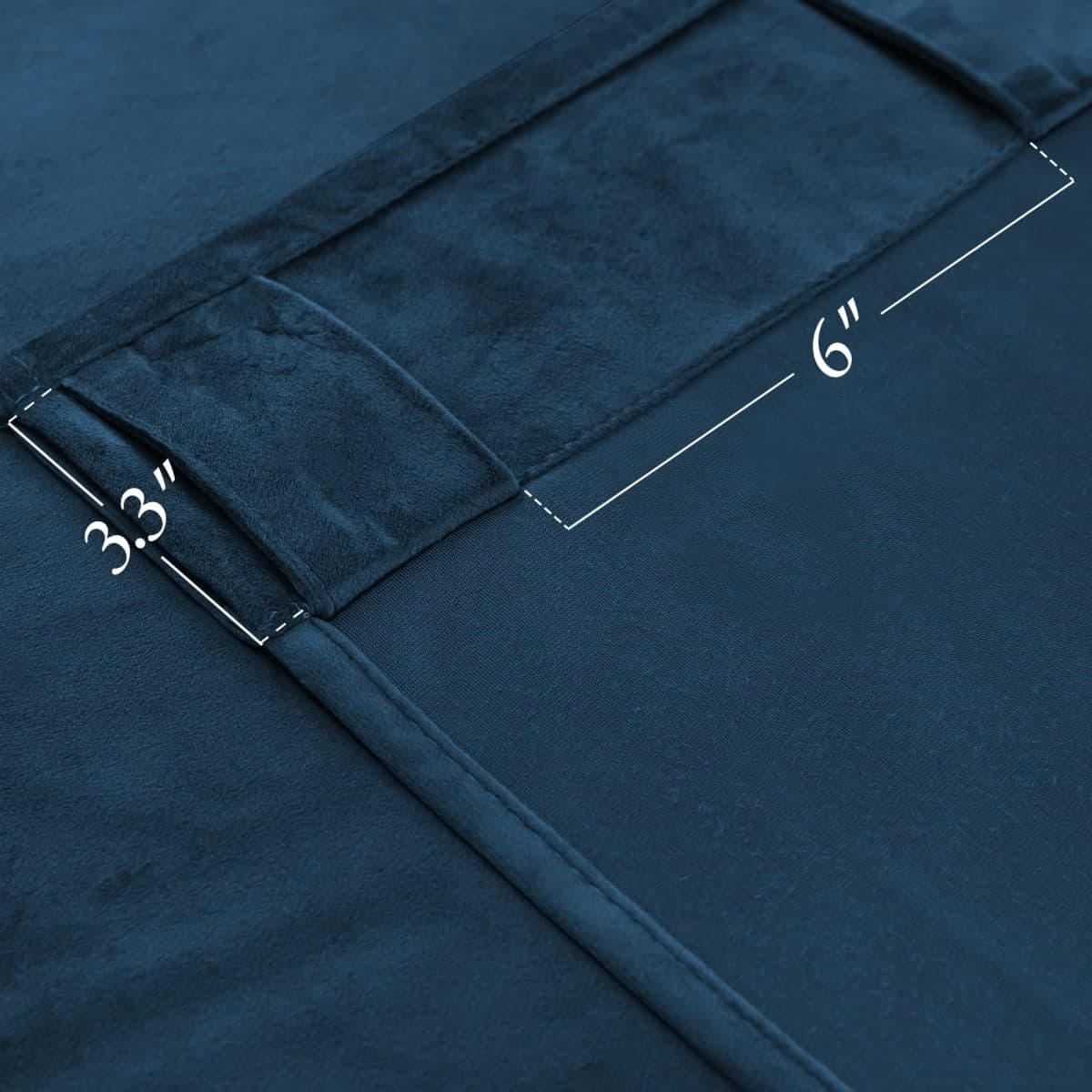 KGORGE Velvet Curtains Navy Blue Blackout 108 inches 2 Panels for Bedroom thumbnail 5