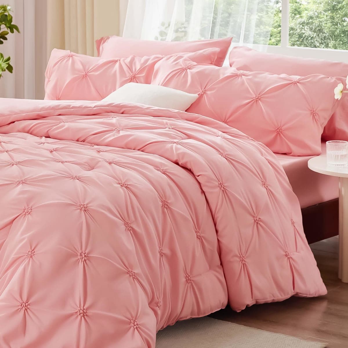 BEDELITE Pink King Comforter Set Pink,Fluffy & Soft Comforter thumbnail 2