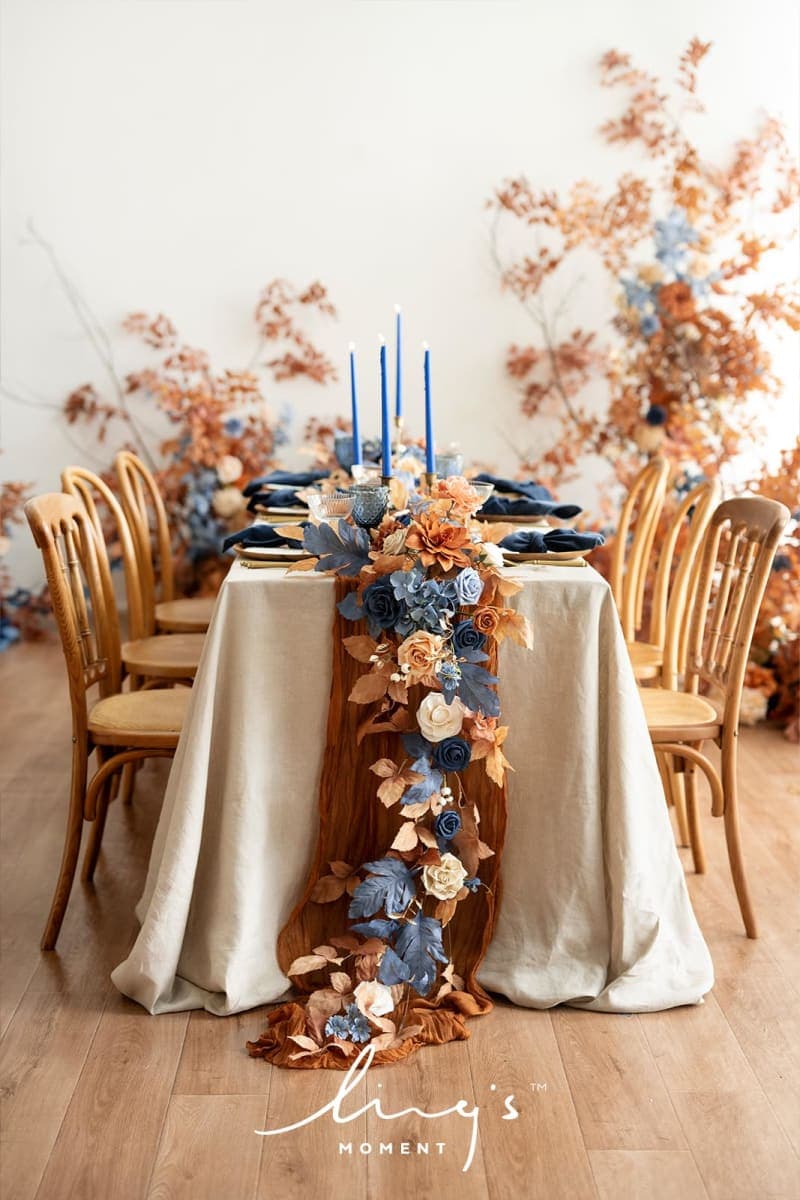 Ling's Moment 9FT Spring Eucalyptus & Willow Leaf Flower Garland for Pink Wedding, Valentines Sweetheart Table Centerpieces Head Table Decor, Arch Backdrop Decorations for Wedding | Garden Blush thumbnail 5