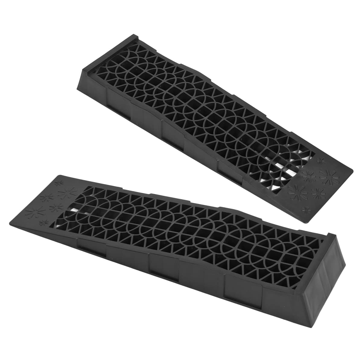 KIMISS 2pcs 4,400lbs Capacity LowCar Ramps Plastic Automotive Ramp for Oil Change Maintenance, Black thumbnail 3