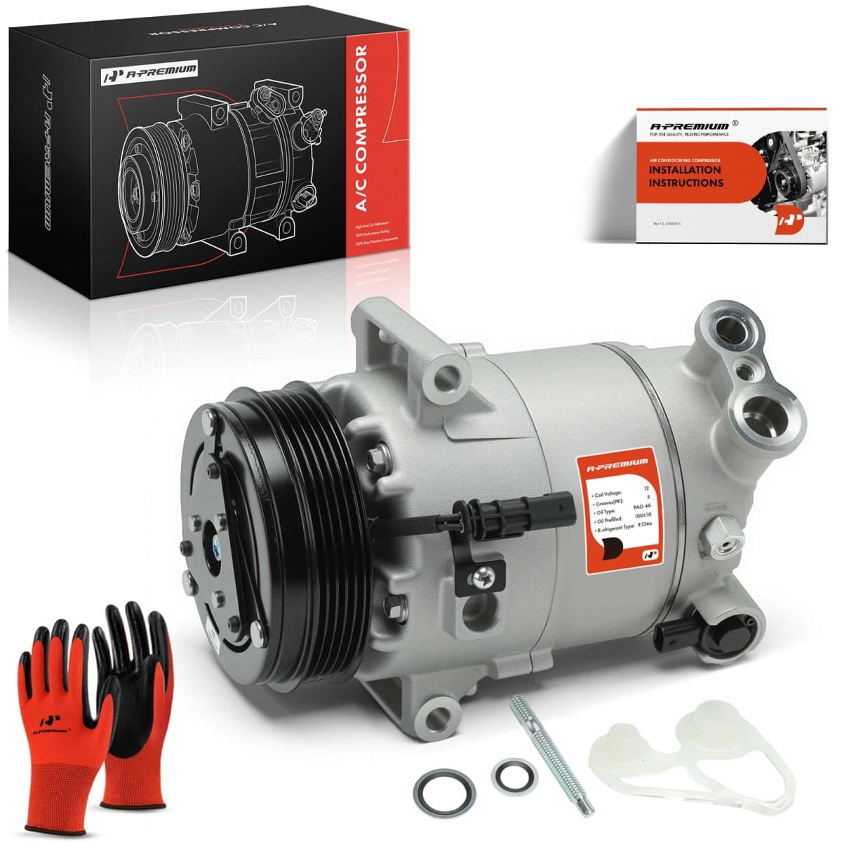 A-Premium Air Conditioner AC Compressor with Clutch — image 1