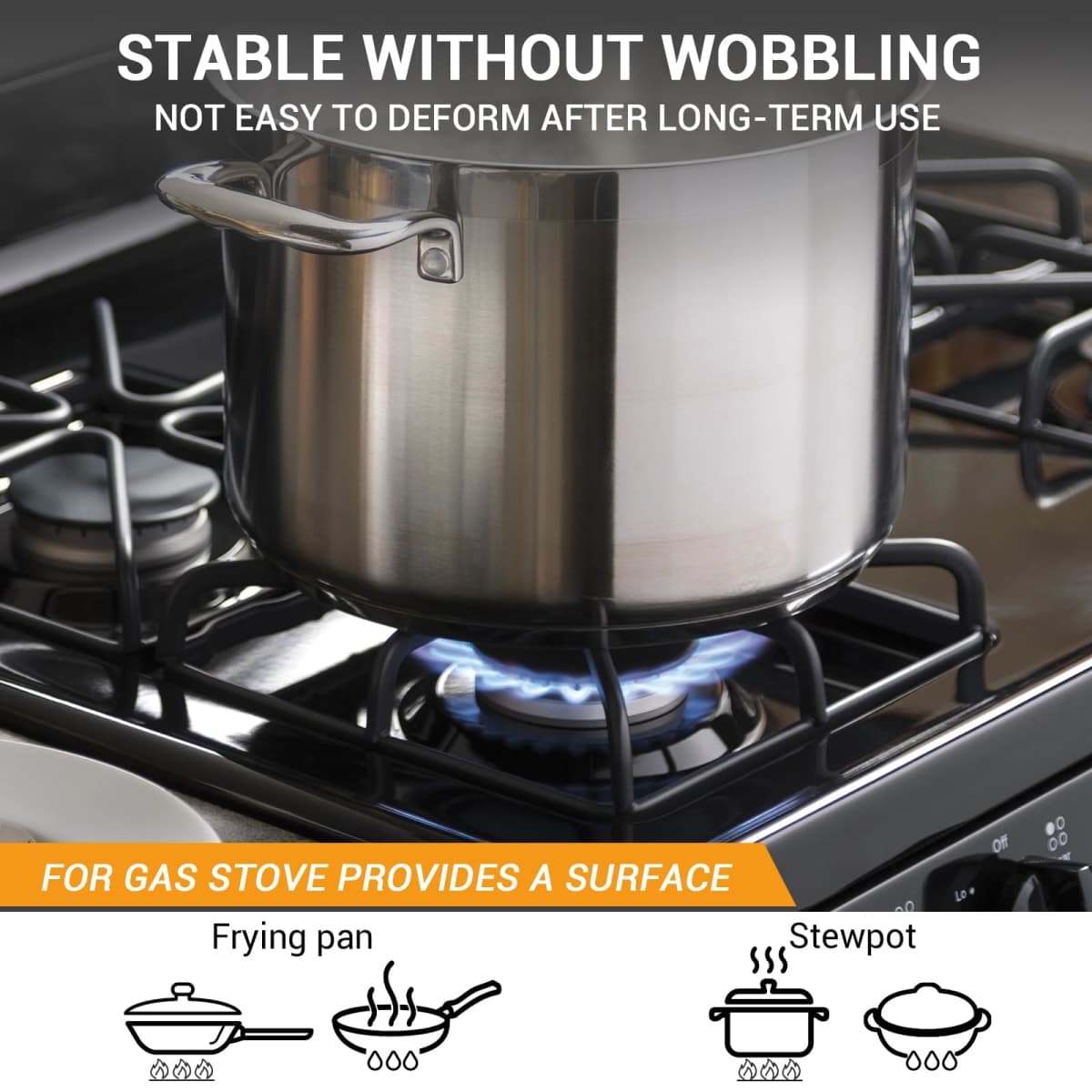 Upgraded WB31K10034 Stove Burner Replacement for GE Gas Range Oven StoveTop Surface Grate JGBP29MEM1BS, WB31K10065,Cast Iron Stove Grate Rack for General Electric Stove Accessories 4Pcs thumbnail 4