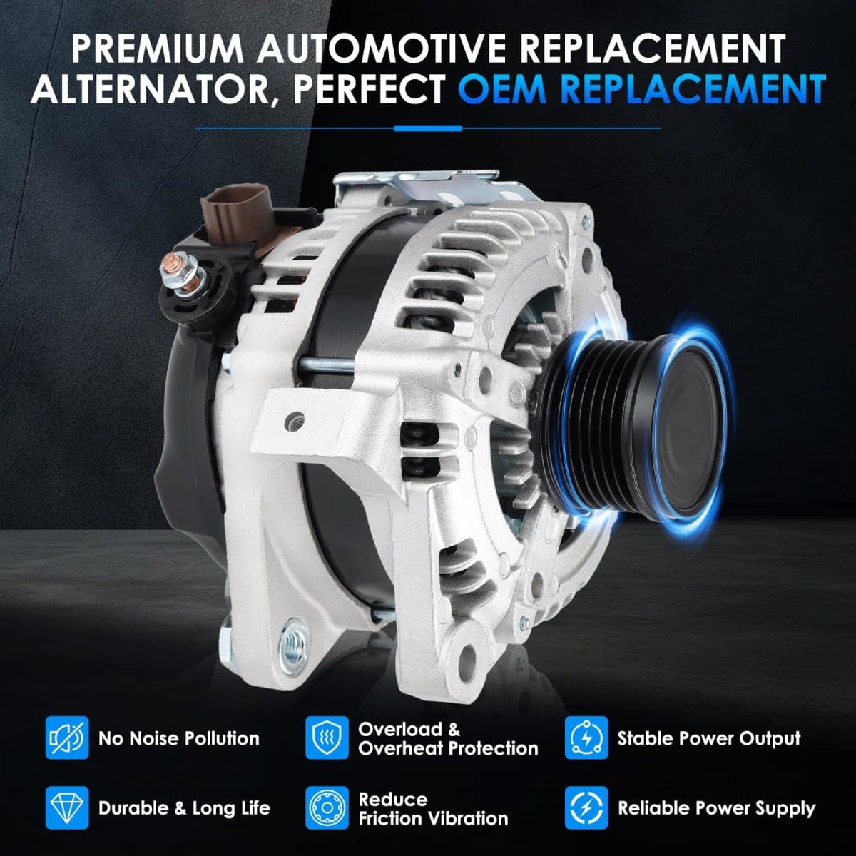 HAYIAUTO Car Alternator 11034 100A Fit for Toyota Camry Highlander Solara thumbnail 5