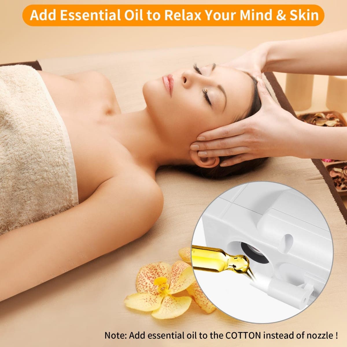 Professional Facial Steamer, Hot Mist Spray, Facial Steamer for Beautician, Height Adjustable, Spa Home White thumbnail 3