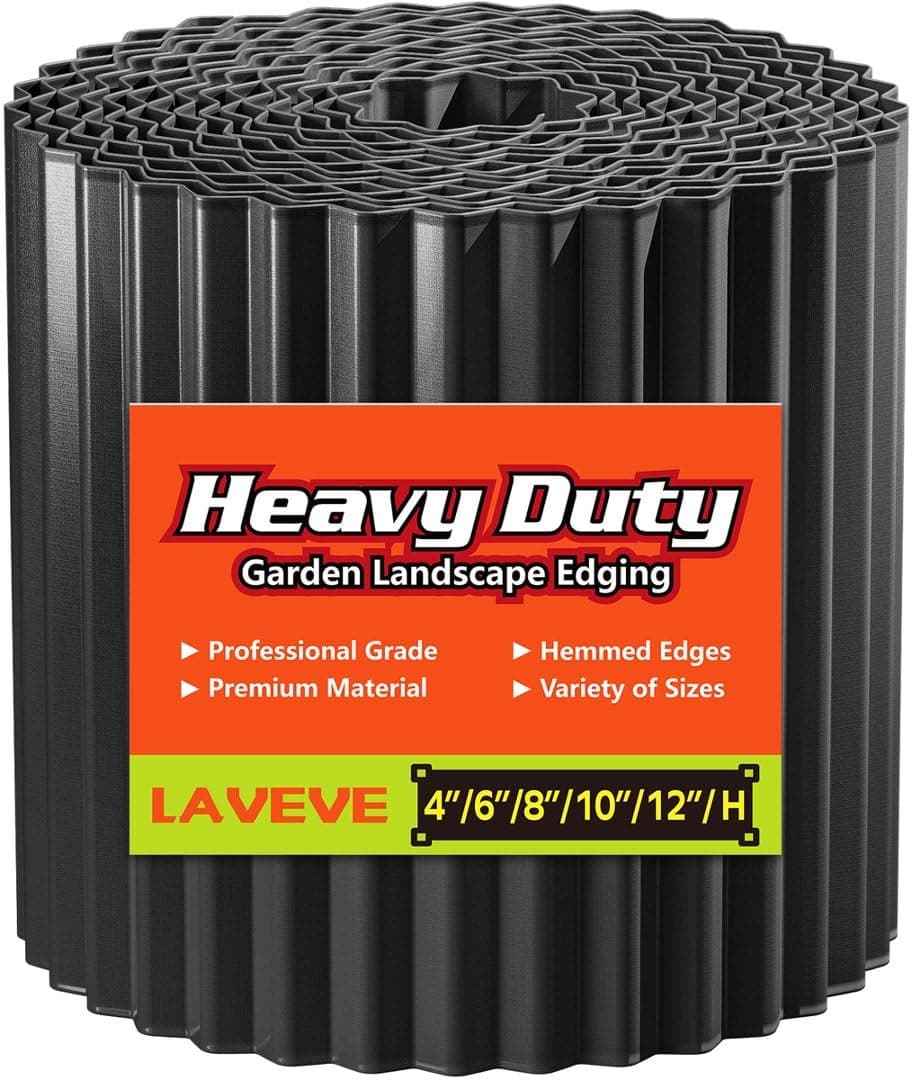 LAVEVE Corrugated Metal Garden Edging 6" x 80Ft, Landscape Edging Border — image 1