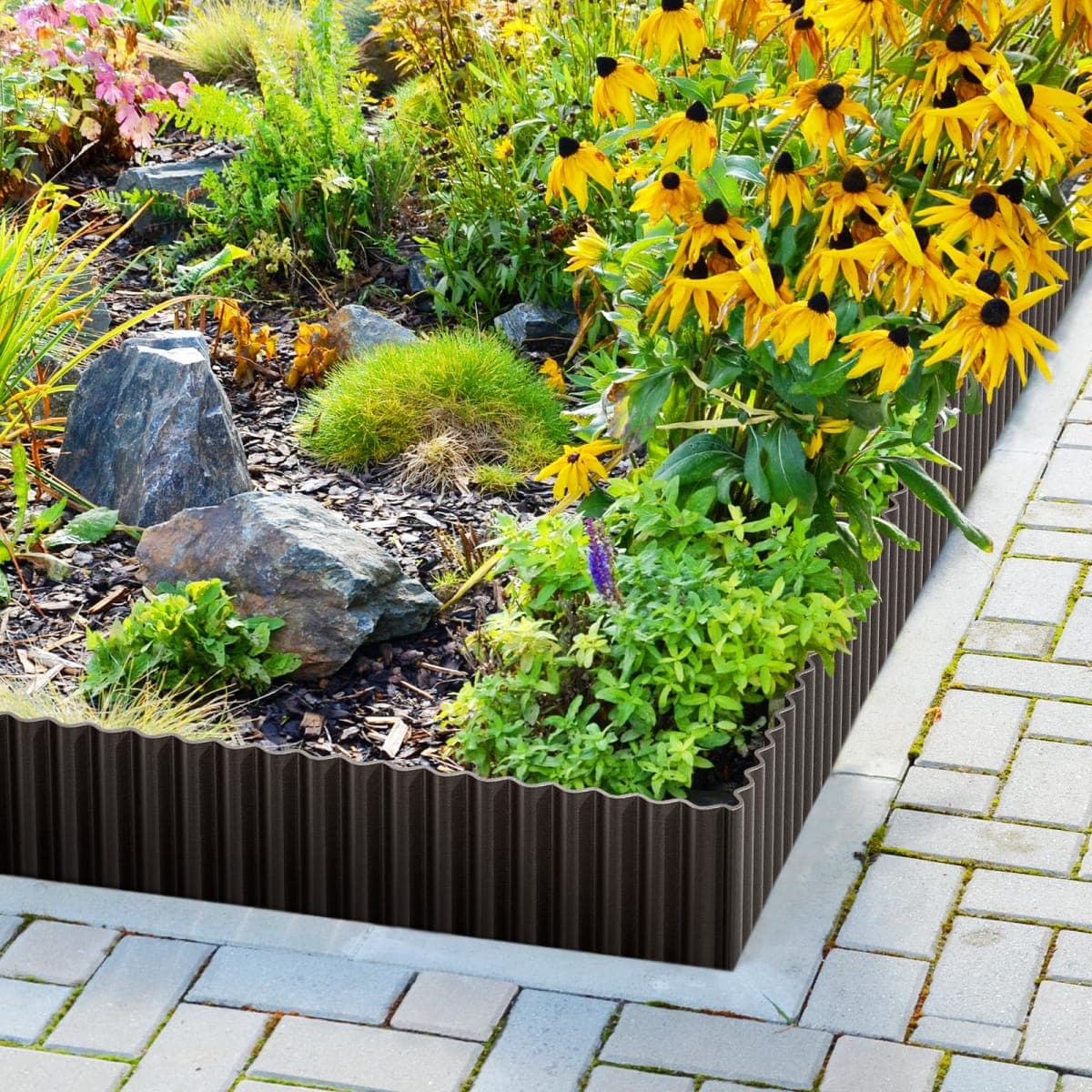 LAVEVE Corrugated Metal Garden Edging 6" x 80Ft, Landscape Edging Border thumbnail 2
