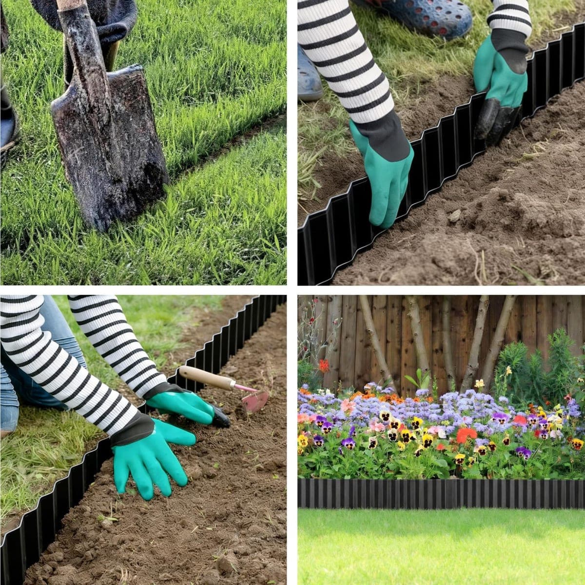 LAVEVE Corrugated Metal Garden Edging 6" x 80Ft, Landscape Edging Border thumbnail 4