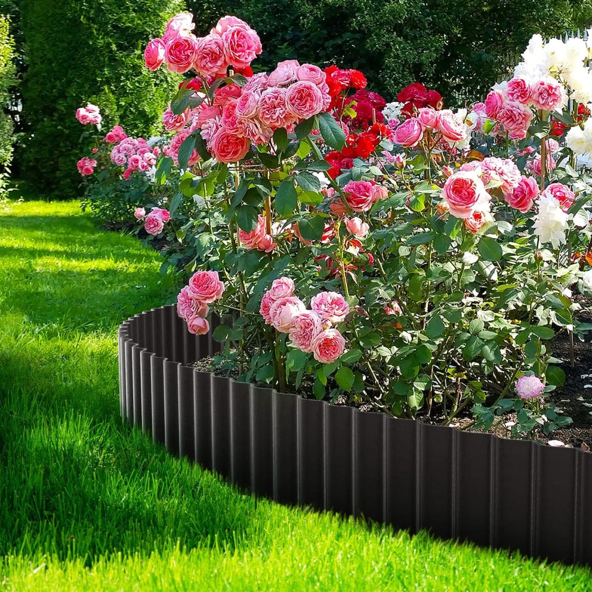 LAVEVE Corrugated Metal Garden Edging 6" x 80Ft, Landscape Edging Border thumbnail 5