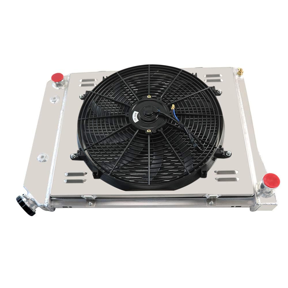 ALLOYWORKS 4 Row All Aluminum Radiator+Shroud Fan+Relay For 1967-1988 Chevy Nova Chevelle / 1965-1987 Buick Regal LeSabre thumbnail 3