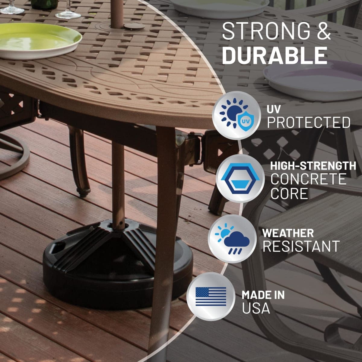 US Weight FUB1BE Empty Umbrella Base (Black) thumbnail 4