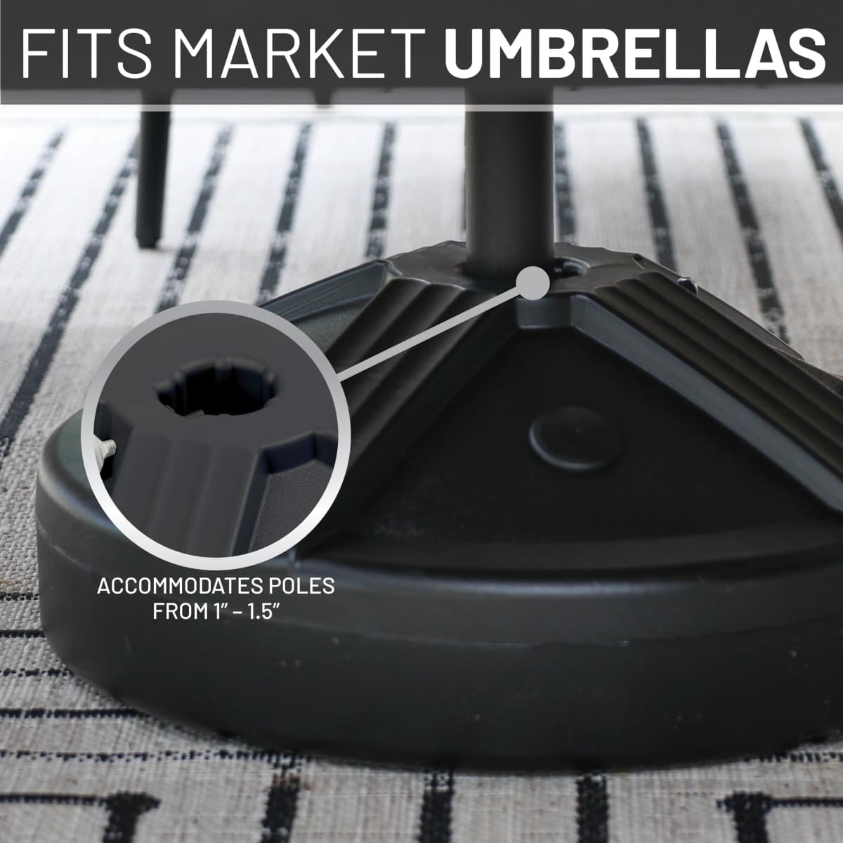 US Weight FUB1BE Empty Umbrella Base (Black) thumbnail 5