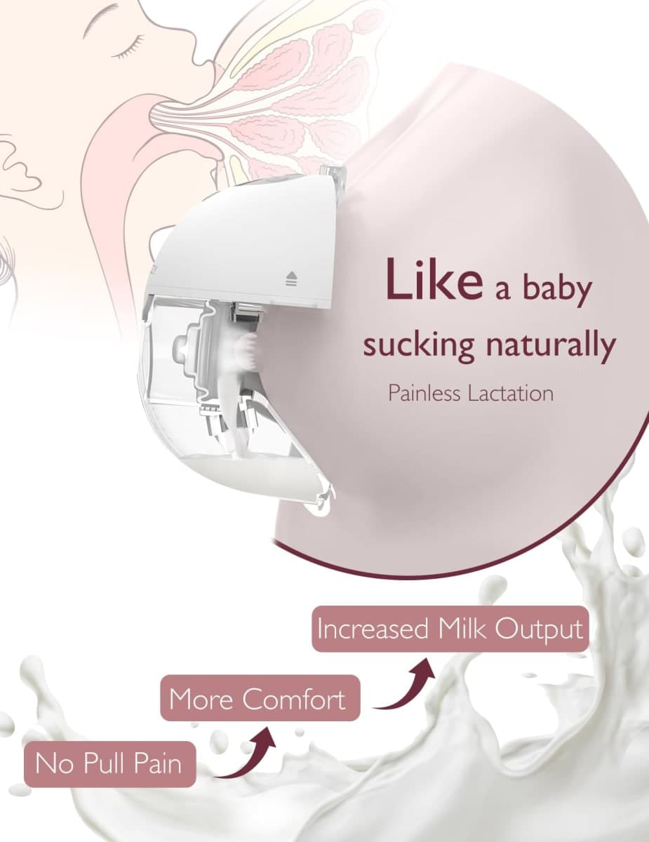 Momcozy M5 Smart Hands-Free Wearable Breast Pump (Cozy Gray, 2 Count) thumbnail 5