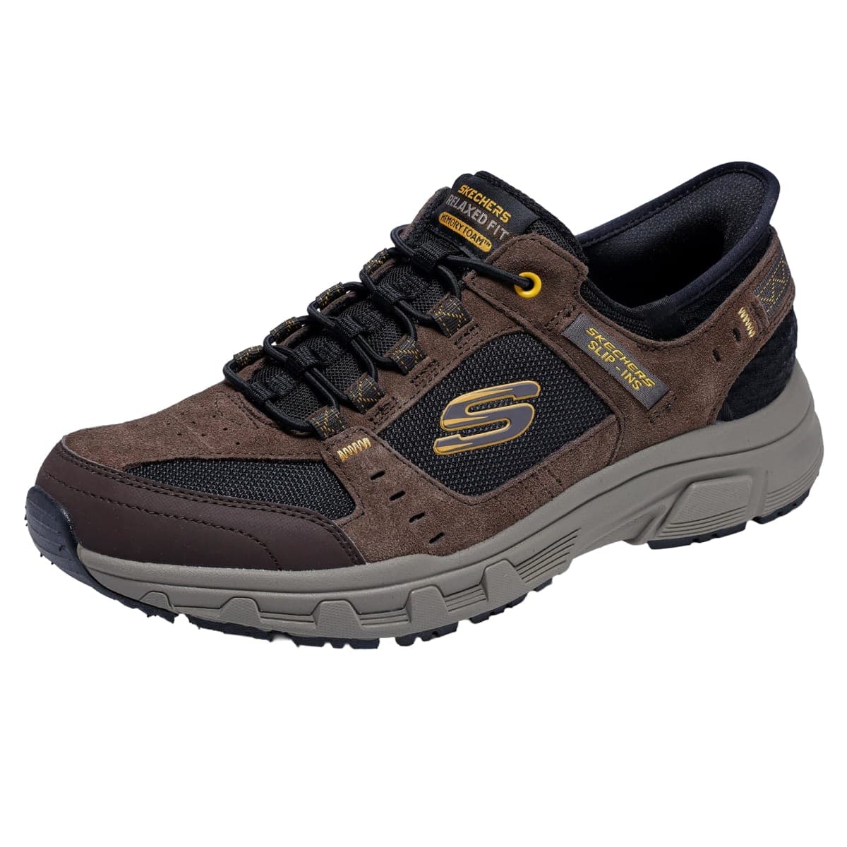 Skechers Mens Oak Canyon Consistent Winne Hands Free Slip in, Brown/Black, 11 — image 1